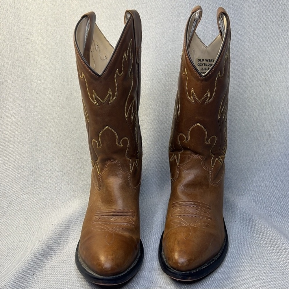Old West Women's Western Cowboy Boot, CCY8129G, Brown, Size 6.5 - Picture 2 of 8